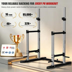 BlackPear Squat Rack, Adjustable Barbell Rack, Adjustable Width Weight Rack