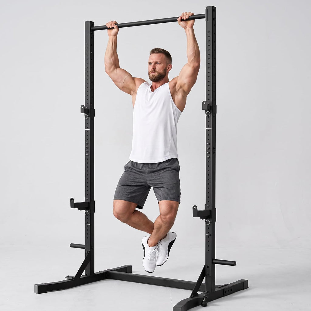 BlackPear Squat Rack, Adjustable Power Rack with Pull Up Bar for a Home Gym