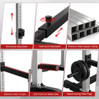 BlackPear Squat Rack, Adjustable Barbell Rack, Adjustable Width Weight Rack