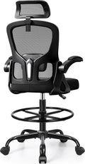Drafting Chair, Tall Office Chair for Standing Desk, Ergonomic High Back with Headrest, Lumbar Support