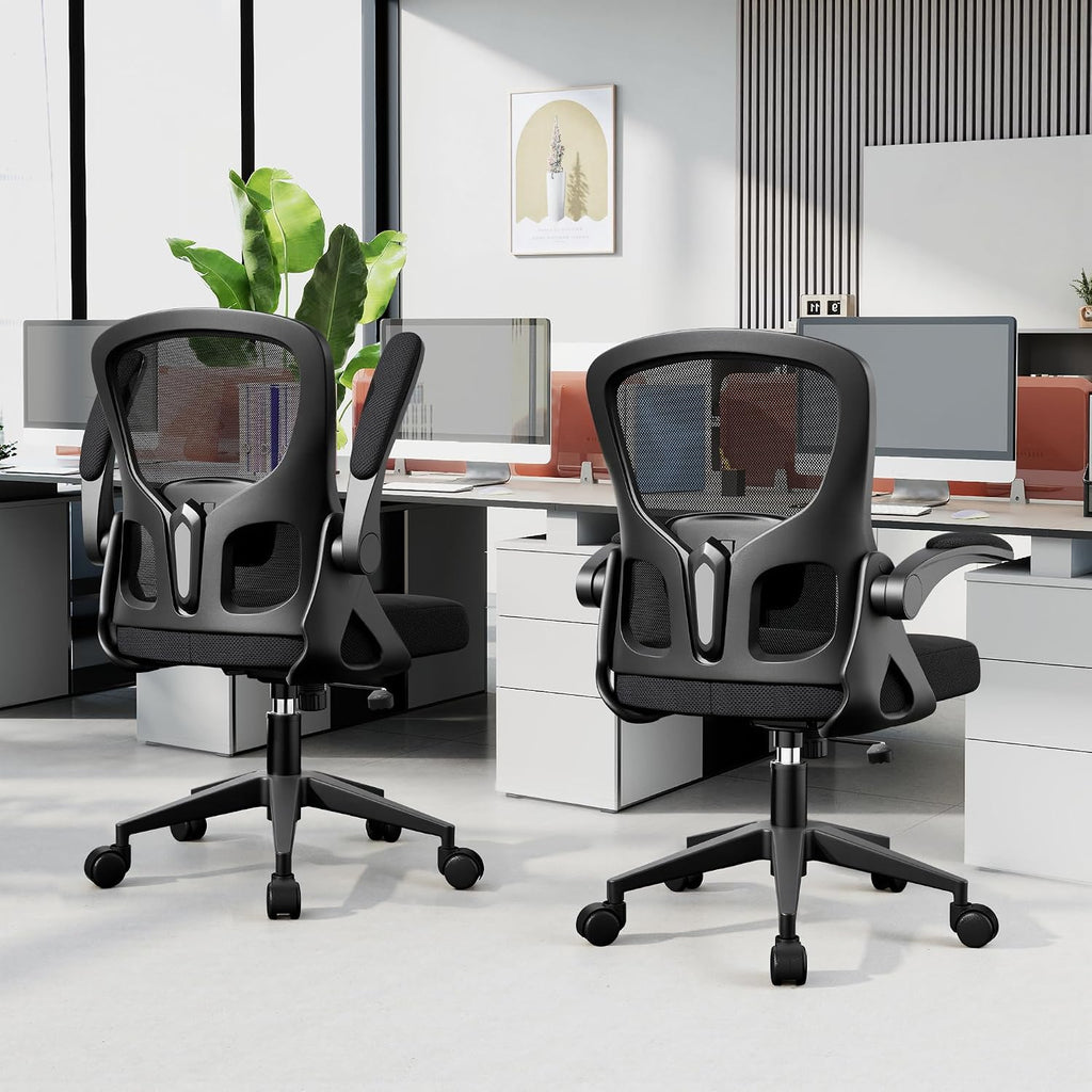 Office Chair Ergonomic Desk Chair, Adjustable Lumbar Support Rolling Swivel Comfy Chair