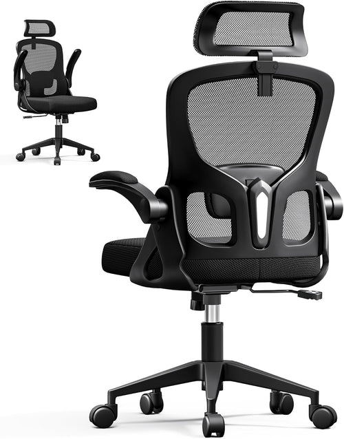 Ergonomic Office Chair, Mesh Desk Chair with Adjustable Headrest & Lumbar Support