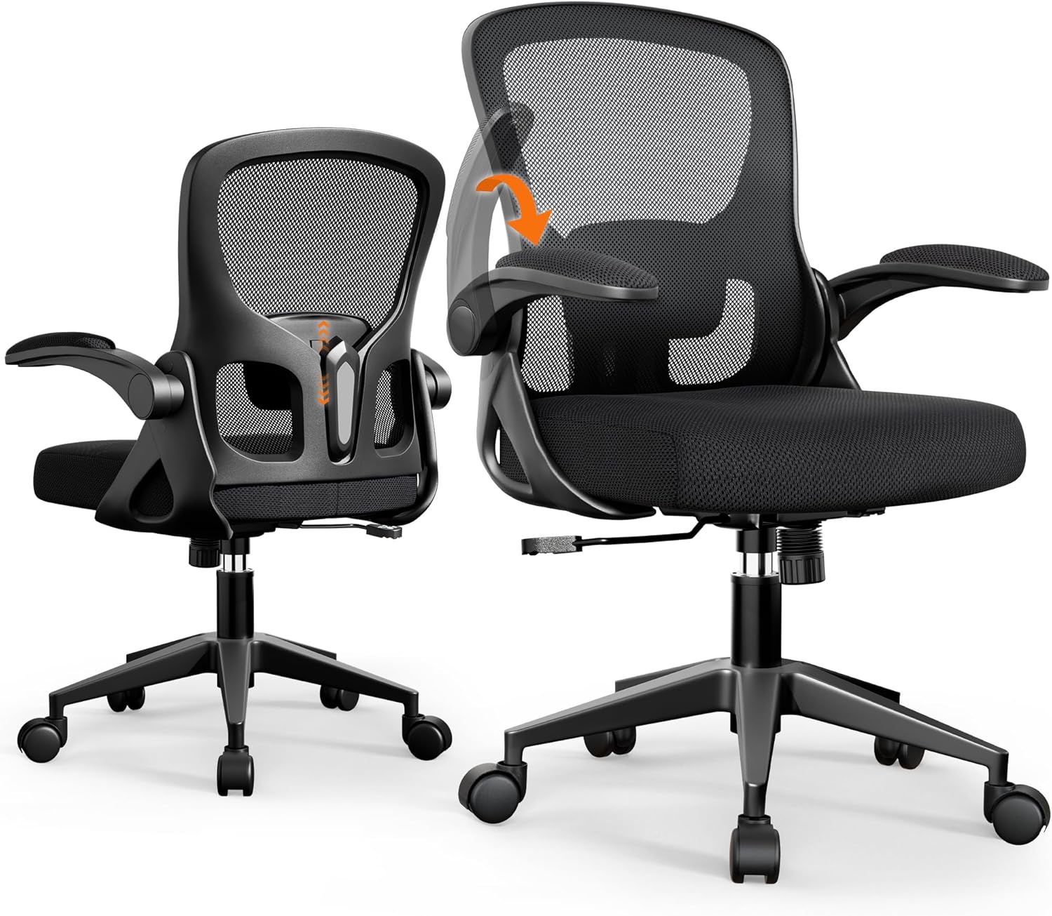 Office Chair Ergonomic Desk Chair, Adjustable Lumbar Support Rolling Swivel Comfy Chair