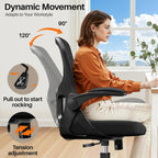 Office Chair Ergonomic Desk Chair, Adjustable Lumbar Support Rolling Swivel Comfy Chair